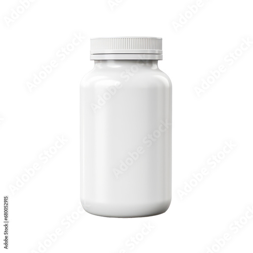 White bottle of medicine products mockup isolated on transparent background,transparency 