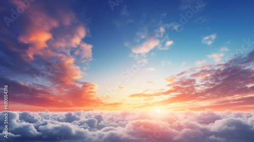 Sky with white cloud background