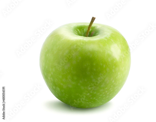 Green apple isolated on white background, cutout