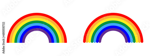 Vector illustration of rainbow icon.