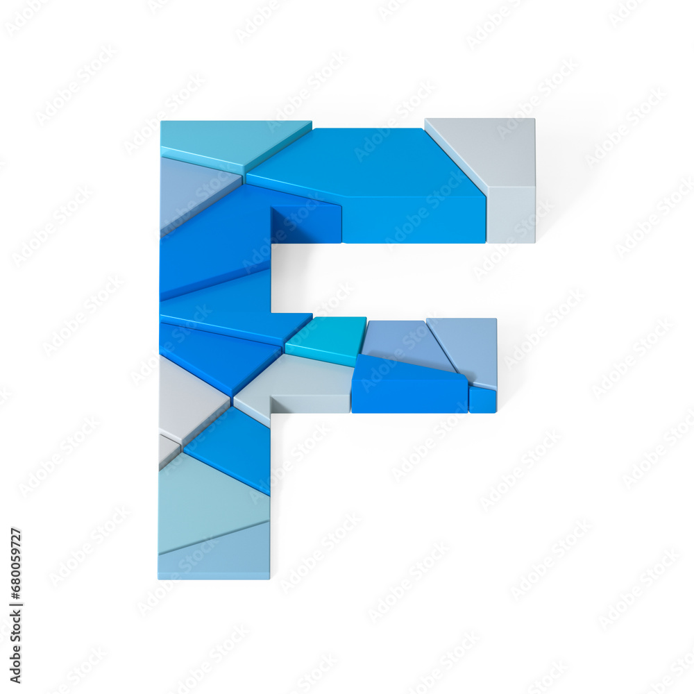 Multicolored Extruded Alphabet 