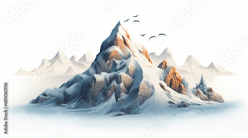 Summit isolated on white background