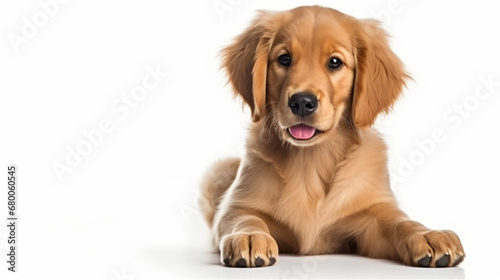 Cute dog in love with you, , isolated on white background,