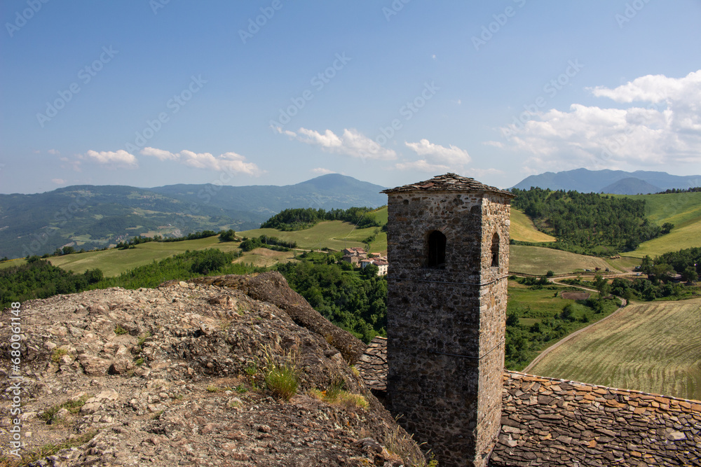 Pietra Perduca at Piacenza province in Italy, the tower