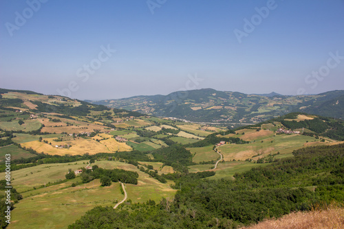 The view from Pietra Perduca at Piacenza province in Italy photo