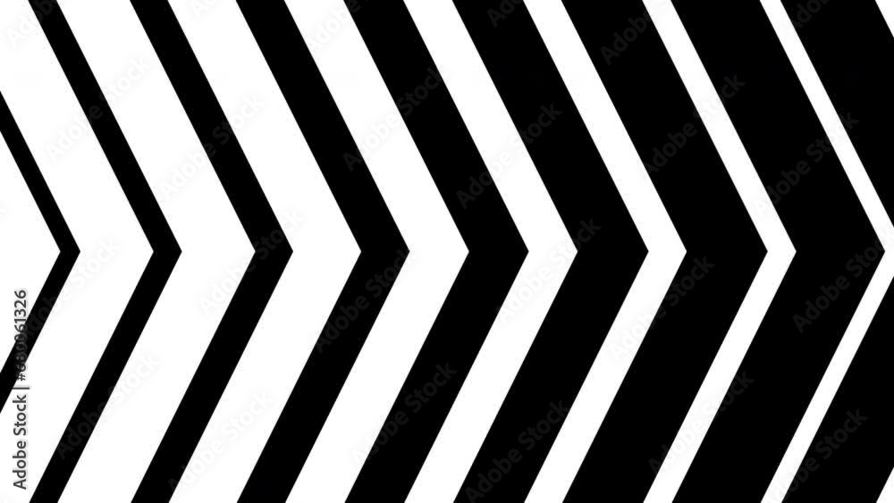 Transition masks set, abstract motion graphics, animated black and white arrows