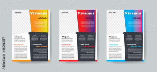 Brochure design, cover modern layout, annual report, poster, flyer in A4