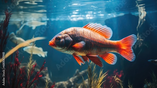 Close-up, fish in an aquarium © cherezoff