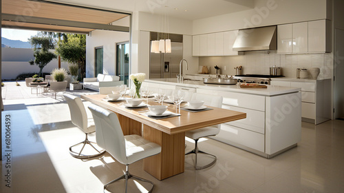 modern white kitchen interior design