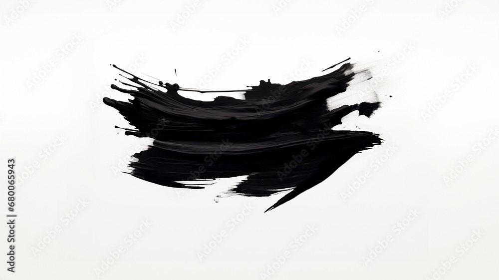 Mancha de color negro sobre fondo blanco Mancha de color negro sobre fondo blanco
