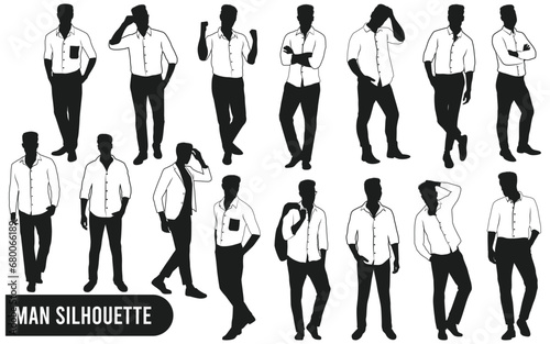 Collection of Man Silhouette Vector