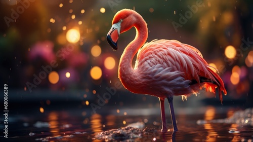 A Photo Displaying The Grace Of Flamingos In Their , Background For Banner, HD