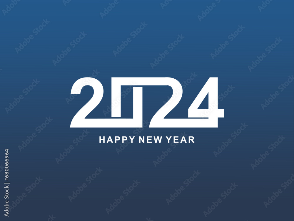happy new year 2024 logo design. Premium background vector design for posters, banners, greetings and celebrations of new year 2024. new year background concept happy new year 2024 logo design. Premium background vector design for posters, banners, greetings and celebrations of new year 2024. new year background concept