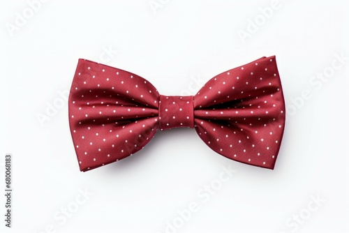 a red bow tie on a white background