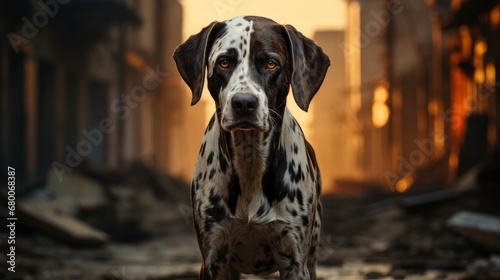 A Mixed-Breed Dog Enjoying A Stroll Through , Background For Banner, HD