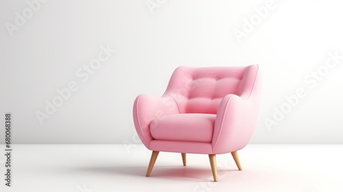 pink armchair.
