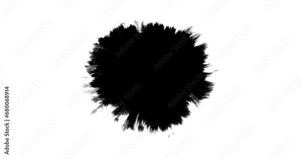 black ink splatter background