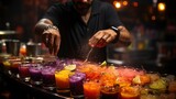 A Mixologist Mixing A Spicy And Smoky Mezcal Margarita , Background For Banner, HD