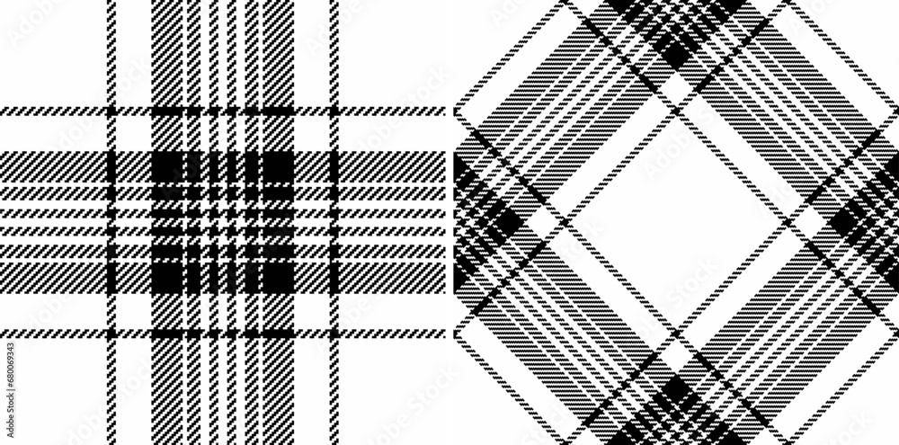 Seamless fabric check of texture plaid textile with a pattern tartan background vector. - obrazy, fototapety, plakaty 