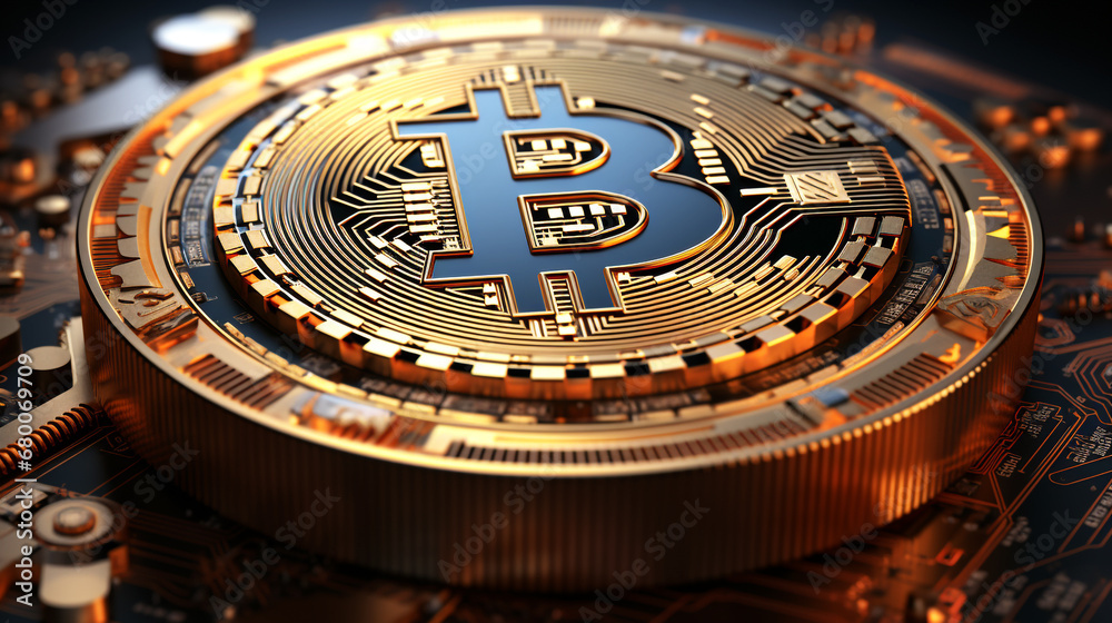 Digital Currency Revolution: Bitcoin Symbolizing Decentralization on a Blockchain Network - Cryptocurrency Concept Digital Currency Revolution: Bitcoin Symbolizing Decentralization on a Blockchain Network - Cryptocurrency Concept