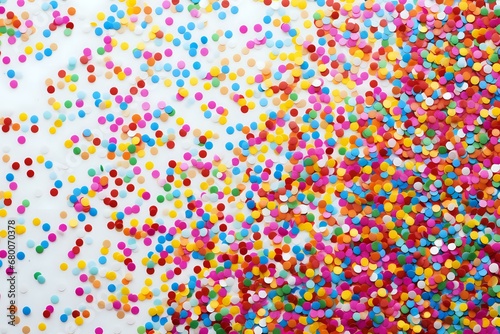 background with colorful confetti. Generative AI