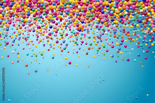 background with colorful confetti. Generative AI