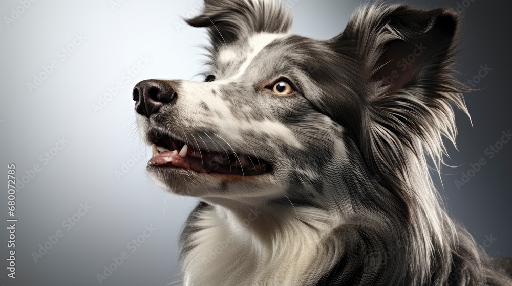 A Content Mixed-Breed Dog Receiving A Head Scratch , Background For Banner, HD