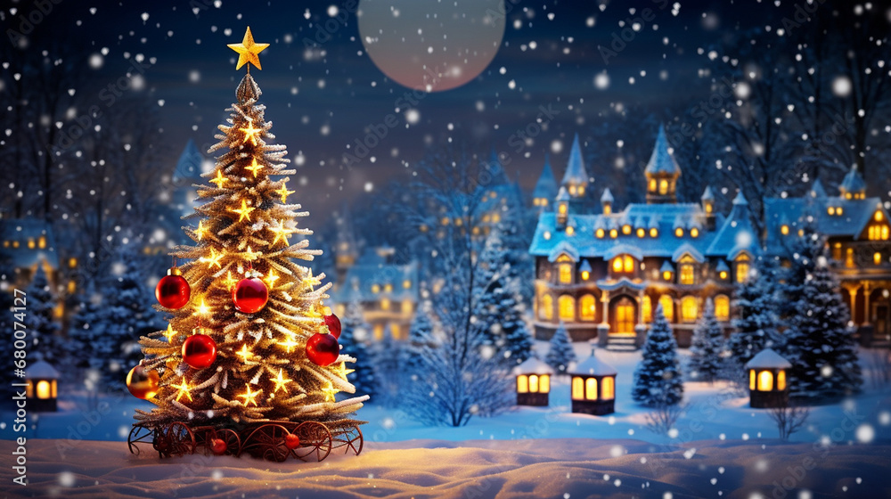 christmas tree in the night christmas tree in the night