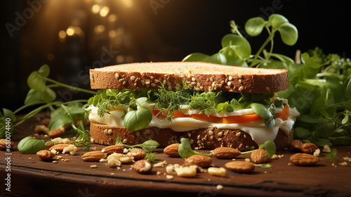 sandwich with lettuce and cheese © AA