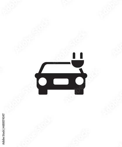 electric car icon, vector best flat icon.