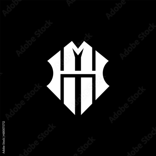Initial based clean and minimal letter. HM MH Monogram Logo Template. Elegant luxury alphabet vector design. Vector Logo