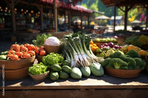 Local farmer's market full of fresh organic produce.