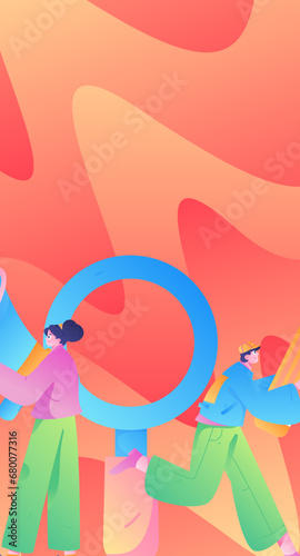 Person interviewing for job flat vector concept operation hand drawn illustration
