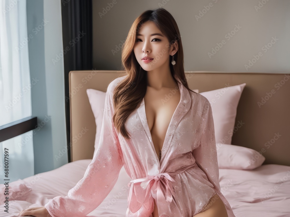 Beautiful girl, sexy, seductive, attractive in bed, sexy outfit, bikini at home Beautiful girl, sexy, seductive, attractive in bed, sexy outfit, bikini at home