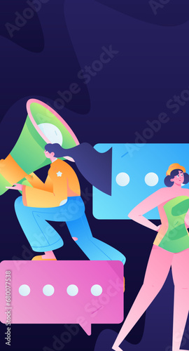 Person interviewing for job flat vector concept operation hand drawn illustration

