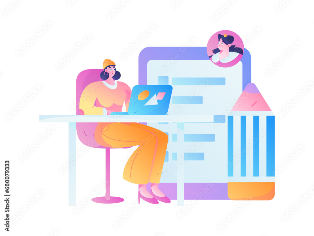 Person interviewing for job flat vector concept operation hand drawn illustration
Person interviewing for job flat vector concept operation hand drawn illustration