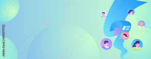 Person interviewing for job flat vector concept operation hand drawn illustration
