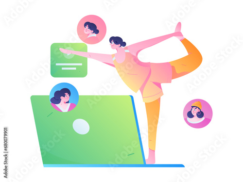 Person interviewing for job flat vector concept operation hand drawn illustration
