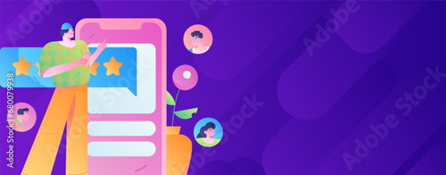 Person interviewing for job flat vector concept operation hand drawn illustration
