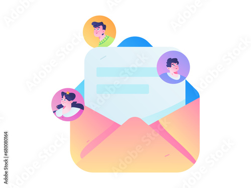 Person interviewing for job flat vector concept operation hand drawn illustration
