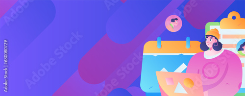 Person interviewing for job flat vector concept operation hand drawn illustration
