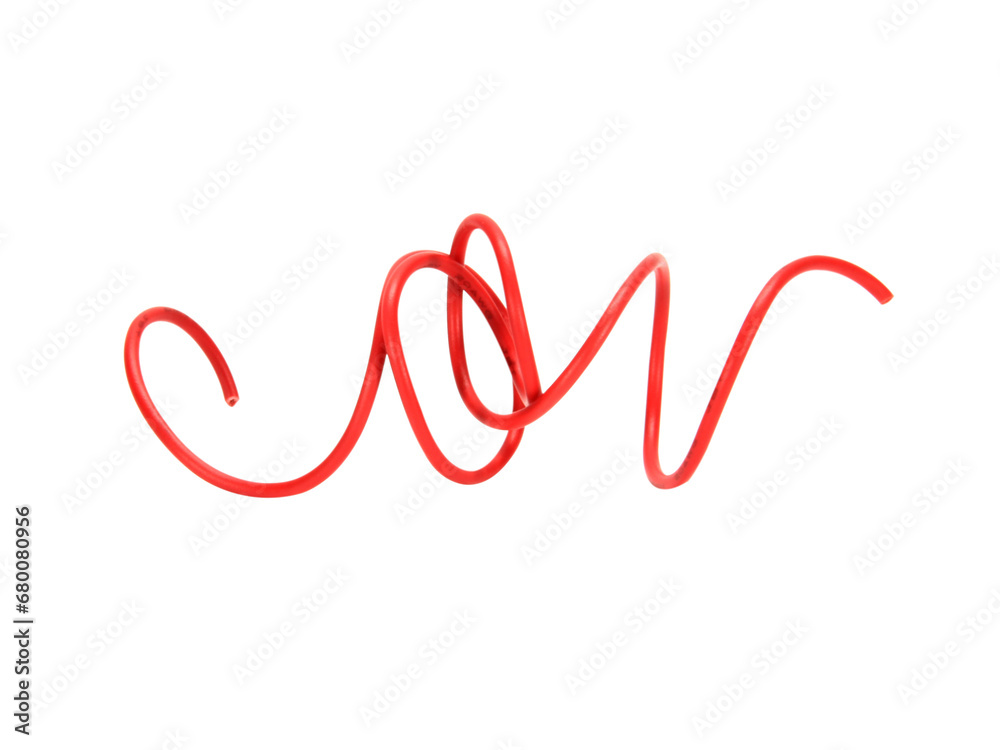 red wire cable of usb and adapter isolated on white background.Electronic Connector.Selection focus. red wire cable of usb and adapter isolated on white background.Electronic Connector.Selection focus.