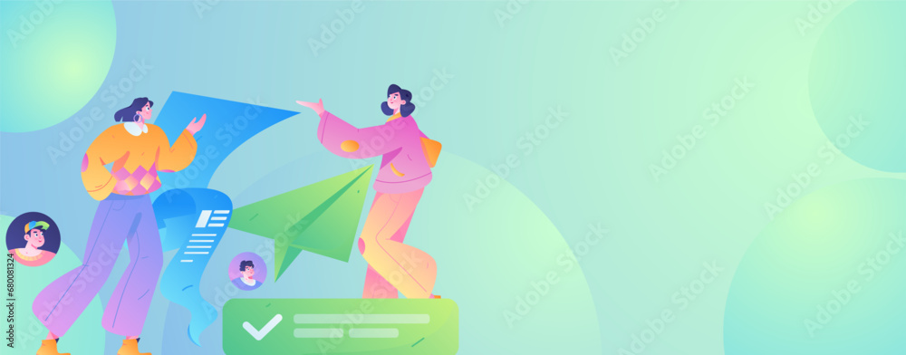 Person interviewing for job flat vector concept operation hand drawn illustration
