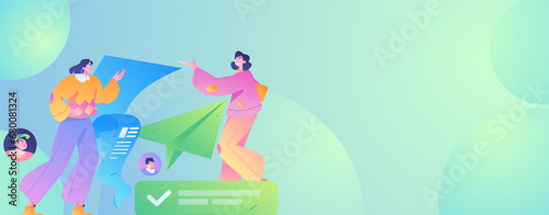 Person interviewing for job flat vector concept operation hand drawn illustration
