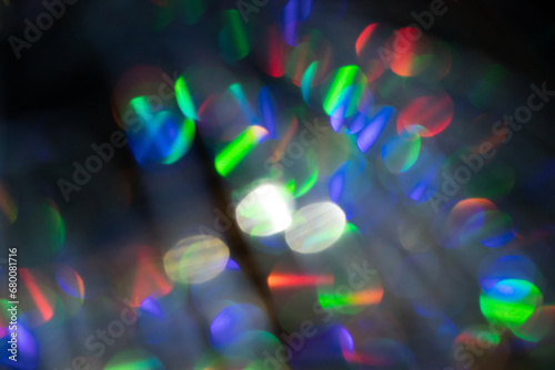 Multicolored rainbow large bokeh effect background