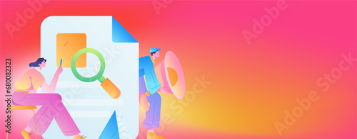 Person interviewing for job flat vector concept operation hand drawn illustration
