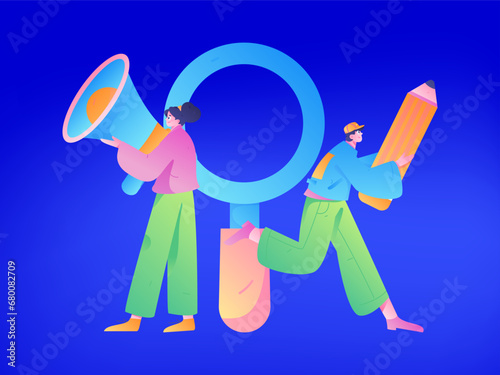 Person interviewing for job flat vector concept operation hand drawn illustration
