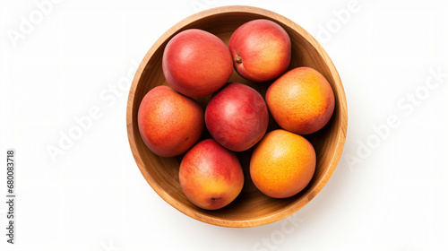 Top view of nectarines fruit