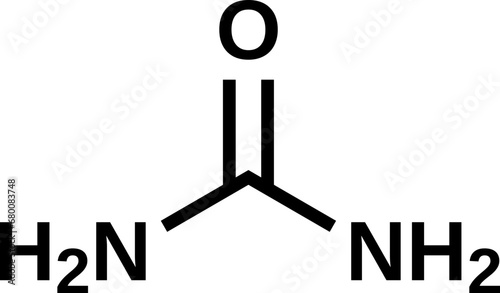 Urea structural formula, vector illustration