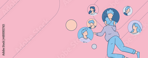Person interviewing for job flat vector concept operation hand drawn illustration
